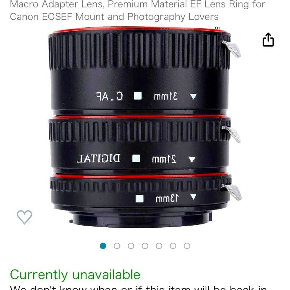 5️⃣❇️4️⃣❇️2️⃣5️⃣ Macro adaptive camera lens tube extension 📸